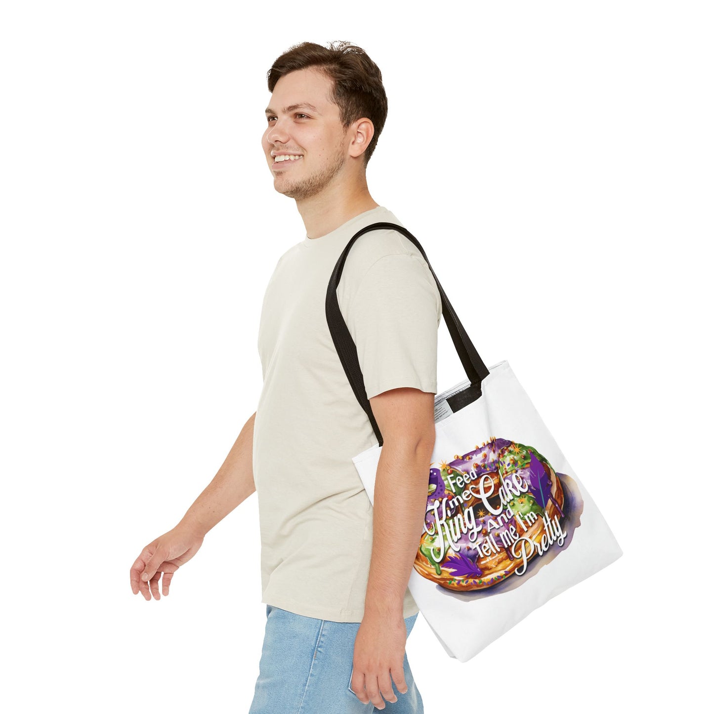 Feed me King Cake tote bag