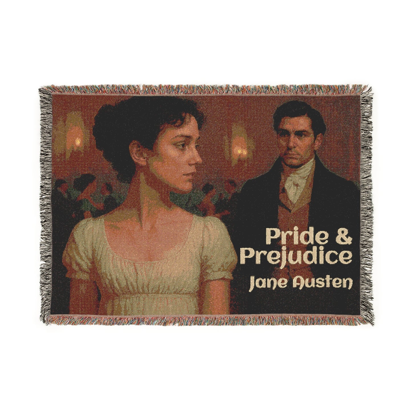 Pride and Prejudice Romantic Woven Blanket - Cozy Art for Home Decor