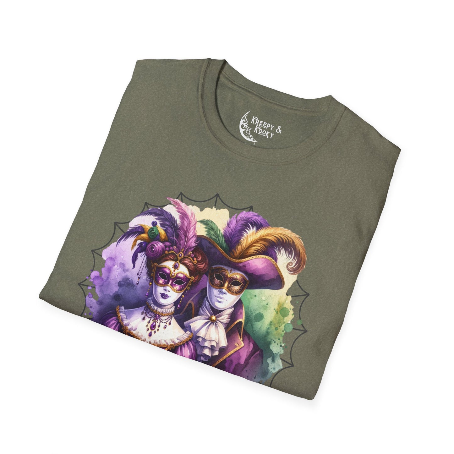 Masquerade of the Macabre creepy mardi gras Unisex Softstyle T-Shirt