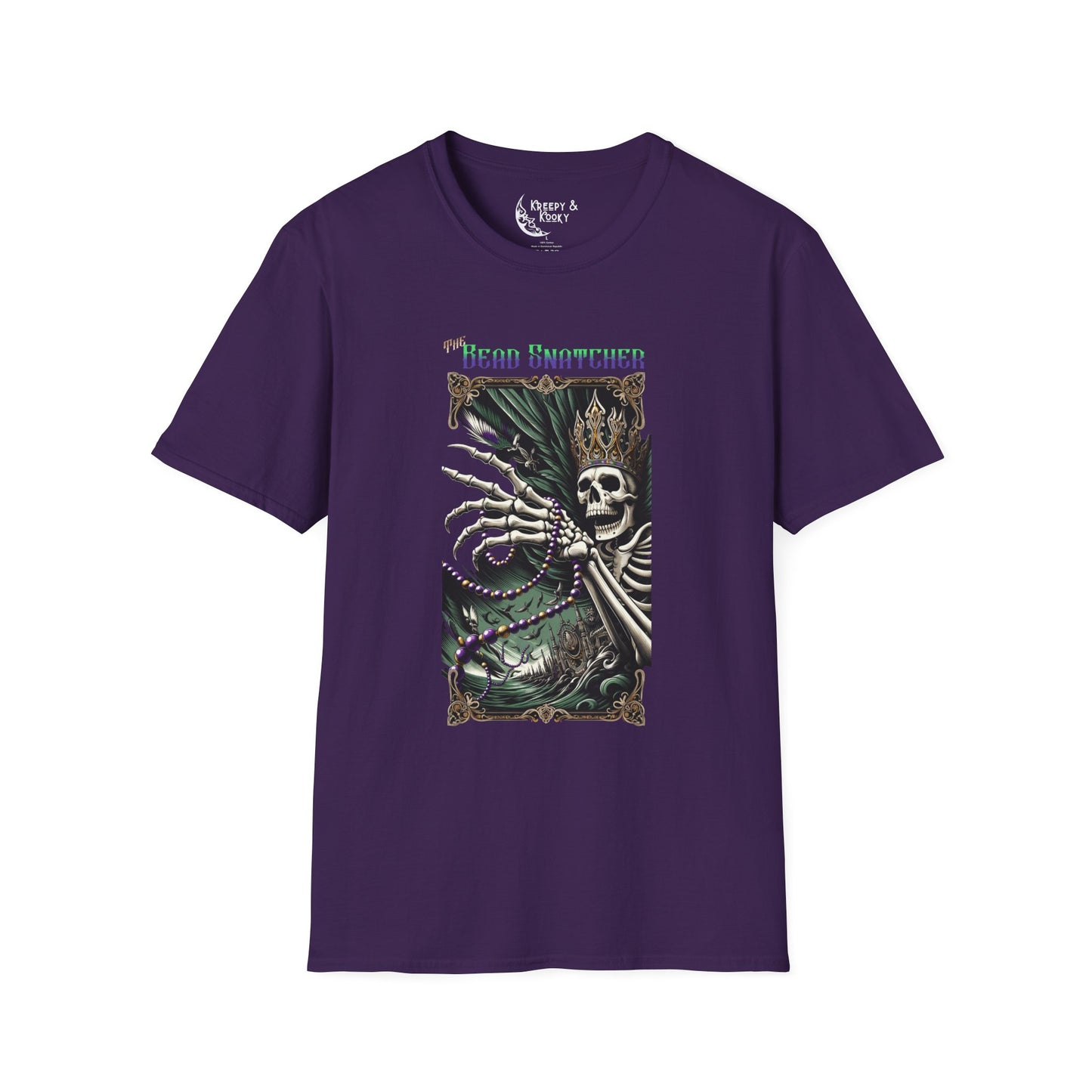 The Bead Snatcher creepy mardi gras Unisex Softstyle T-Shirt