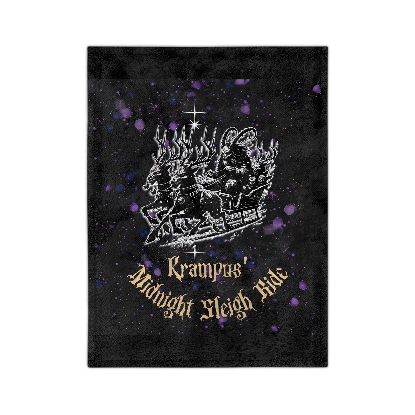 Krampus Midnight Sleigh Blanket
