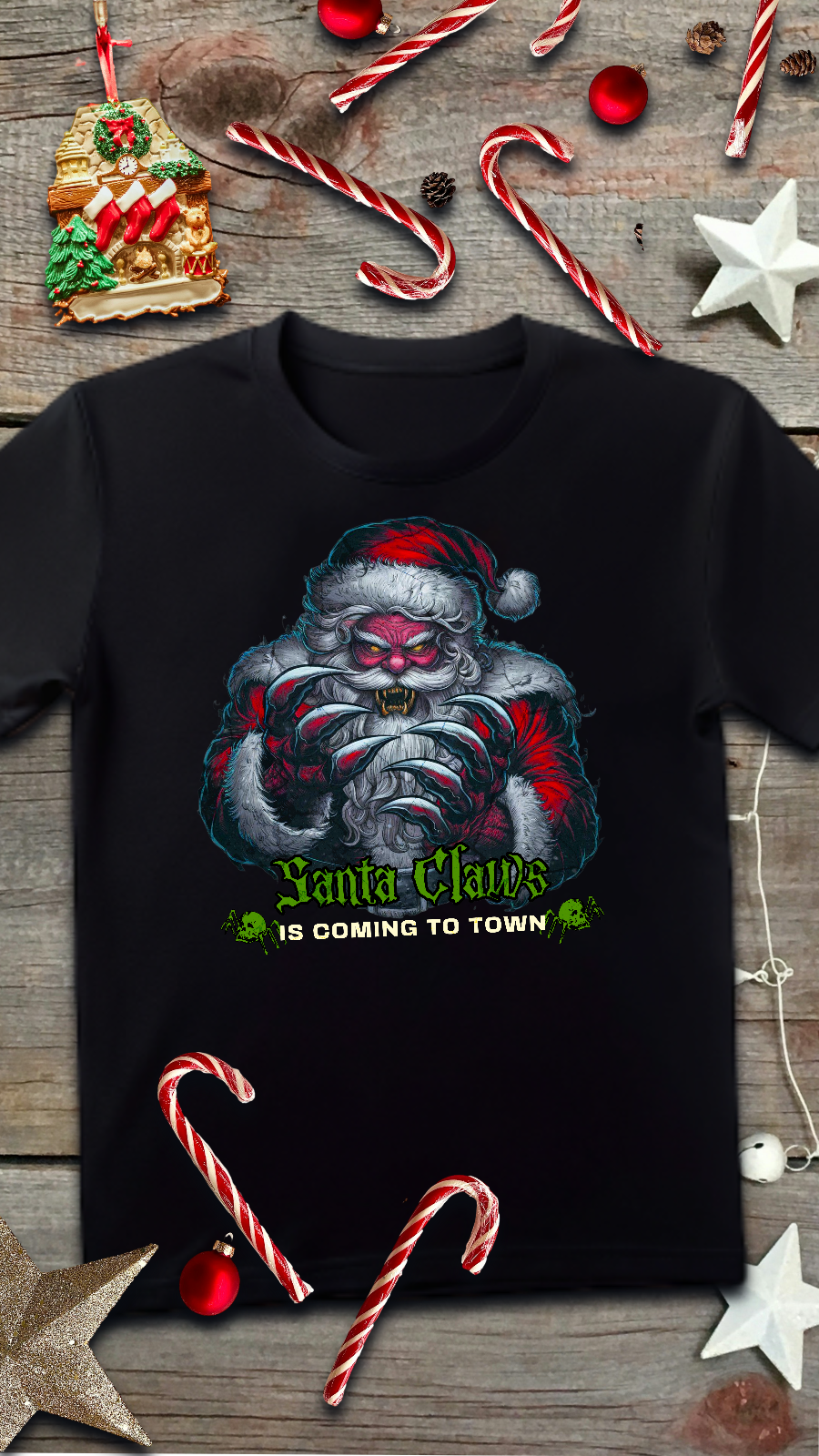 Santa Claws Scary Unisex Softstyle T-Shirt