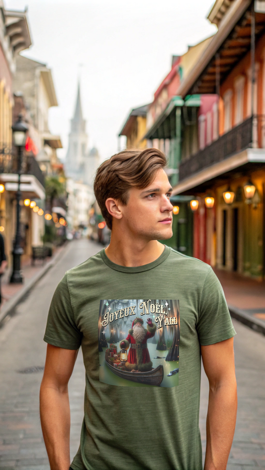 Joyeux Noel Yall Cajun Papa Noel Christmas Unisex Softstyle T-Shirt