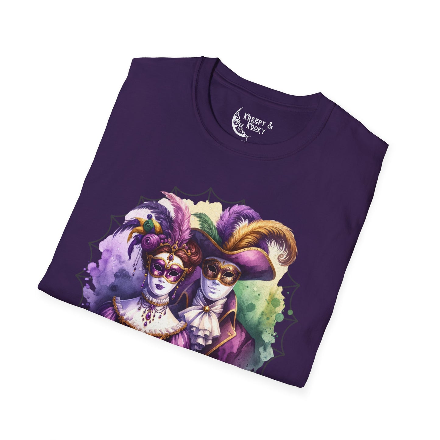 Masquerade of the Macabre creepy mardi gras Unisex Softstyle T-Shirt
