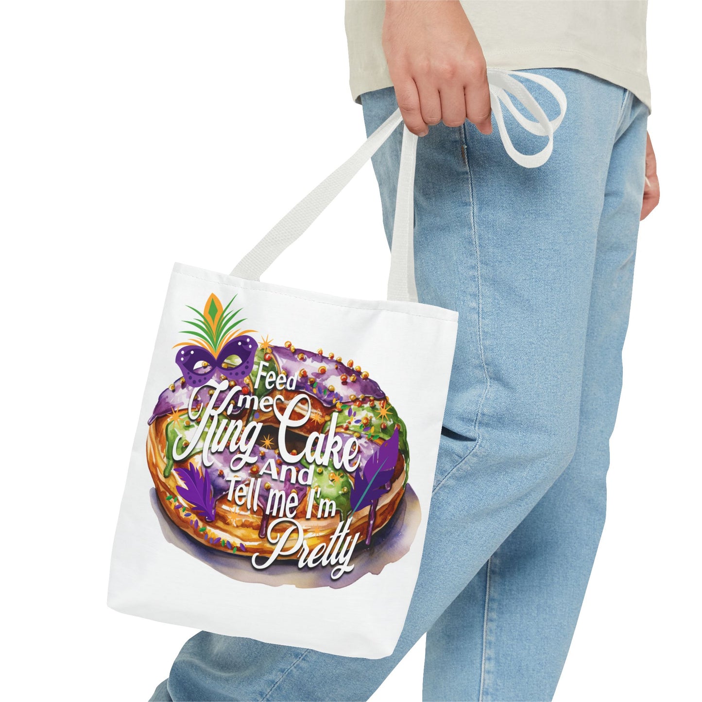 Feed me King Cake tote bag