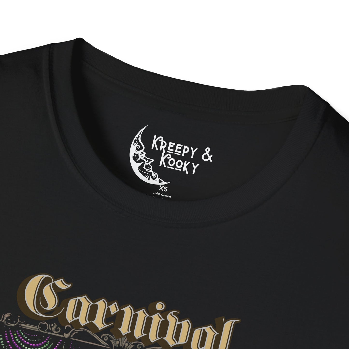 Carnival of the undead creepy mardi gras Unisex Softstyle T-Shirt