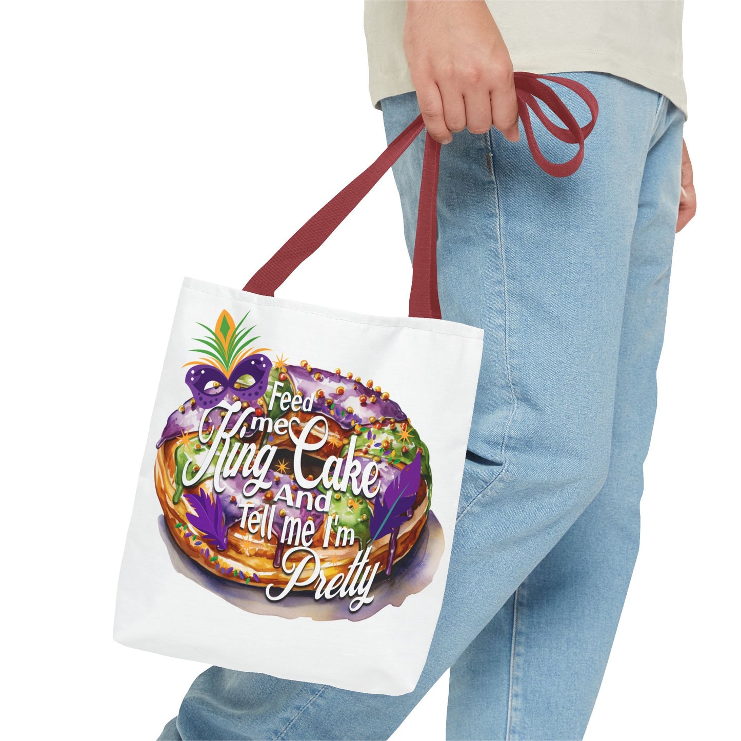 Feed me King Cake tote bag