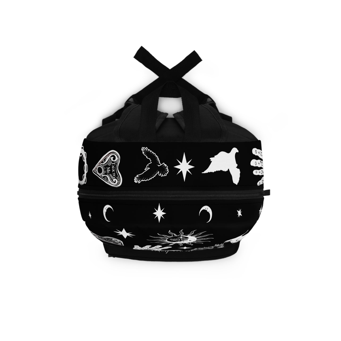 Witchy Woman Mystical Black Graphic Backpack - Tarot & Celestial Designs