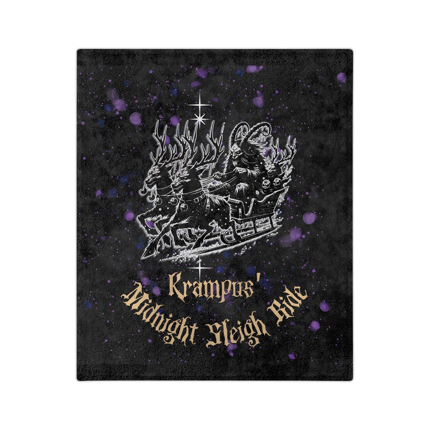 Krampus Midnight Sleigh Blanket