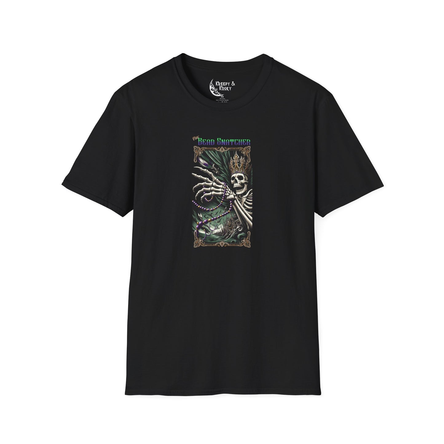 The Bead Snatcher creepy mardi gras Unisex Softstyle T-Shirt