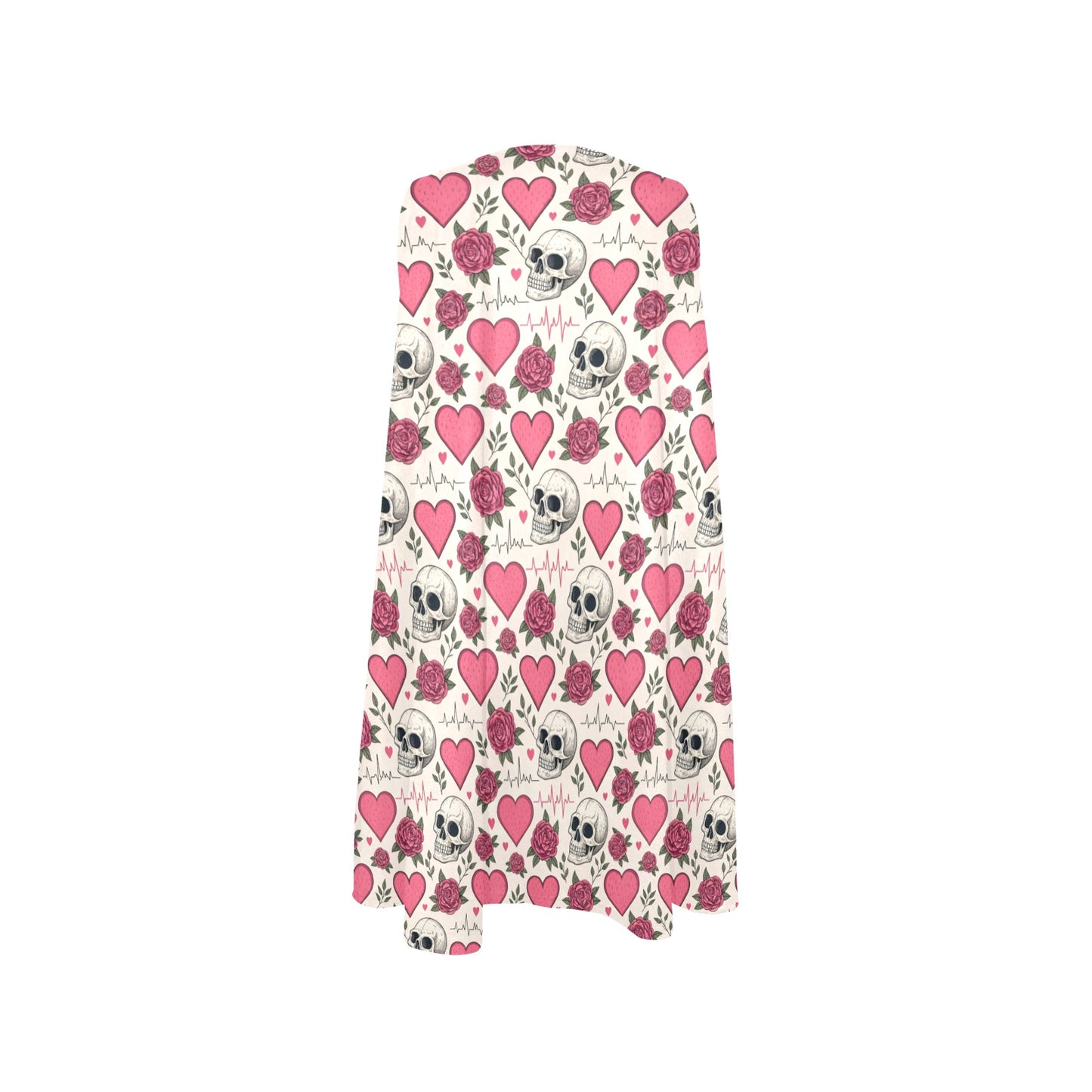 Heart and Skulls Sleeveless Tank Dress