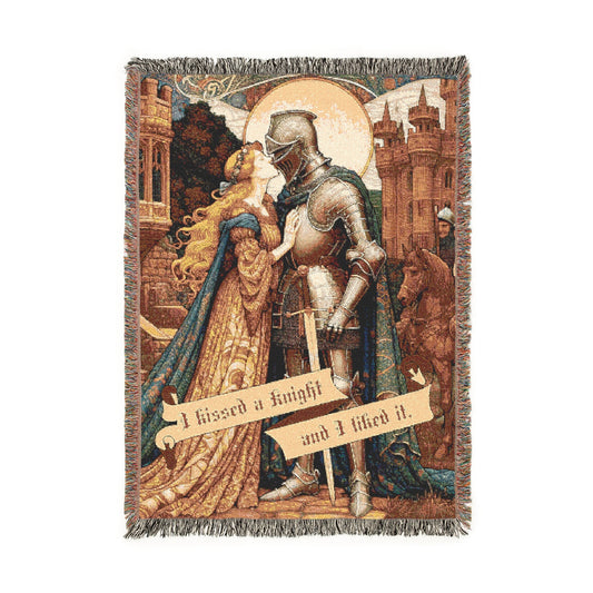 I Kissed a Knight woven blanket