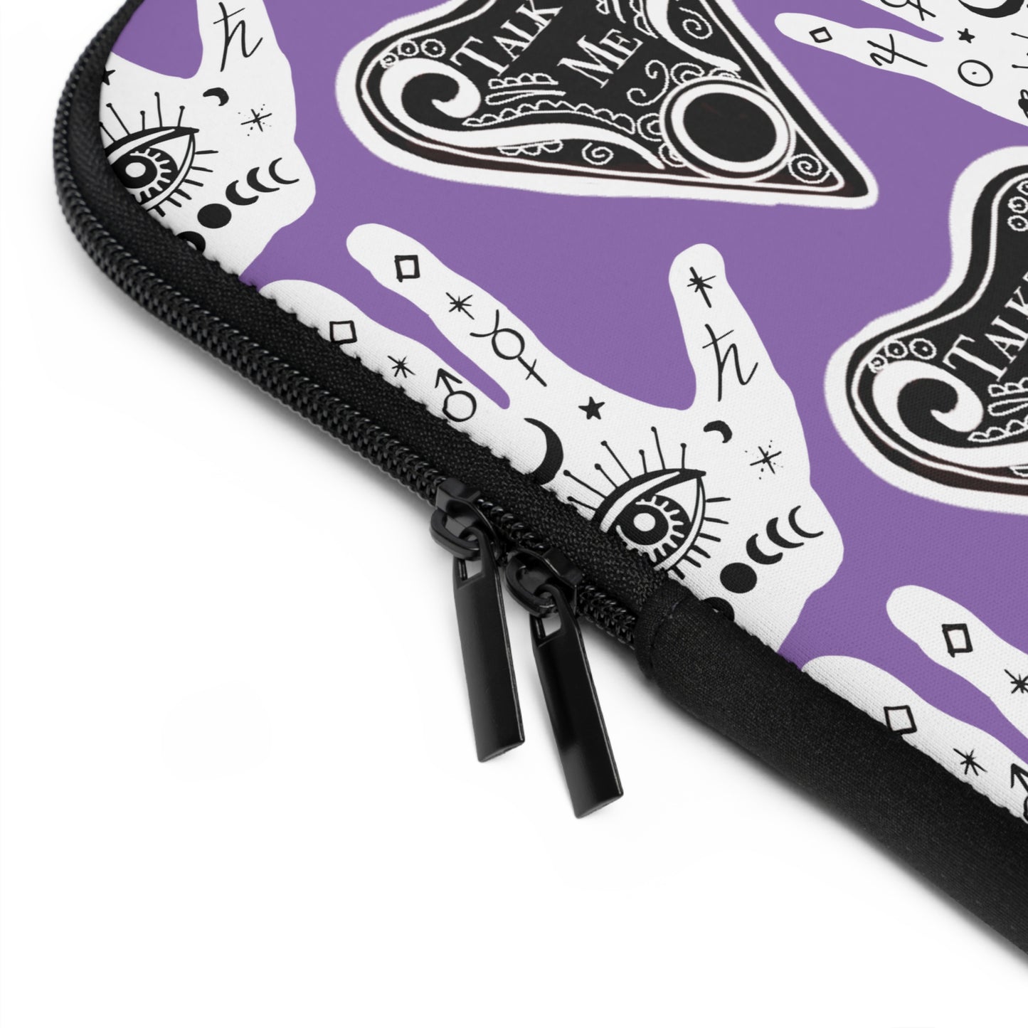 Artistic Purple Laptop Sleeve - "Talk To Me" Design