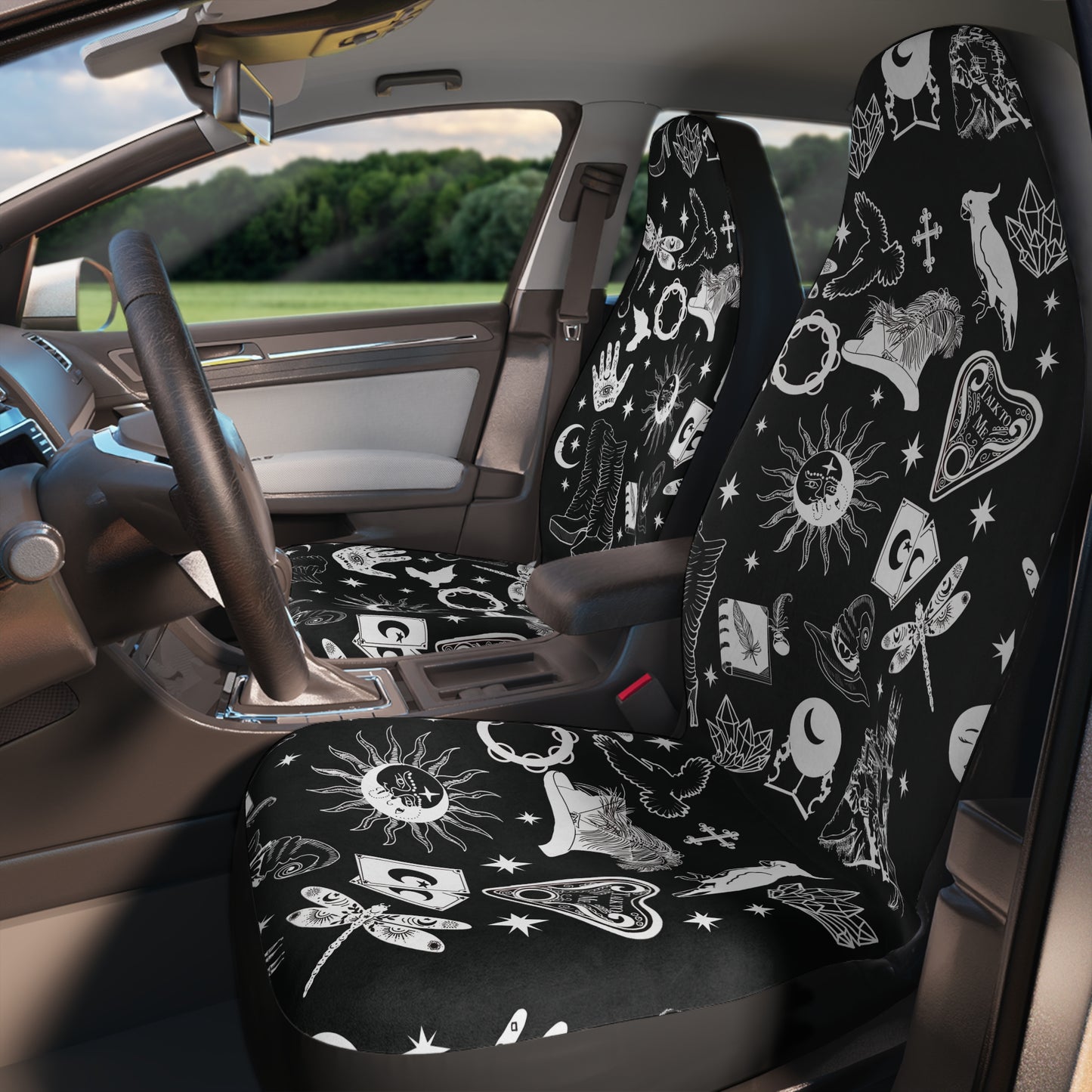Witchy Woman Stevie Nicks-Inspired Car Seat Covers – Mystical Boho Chic Design