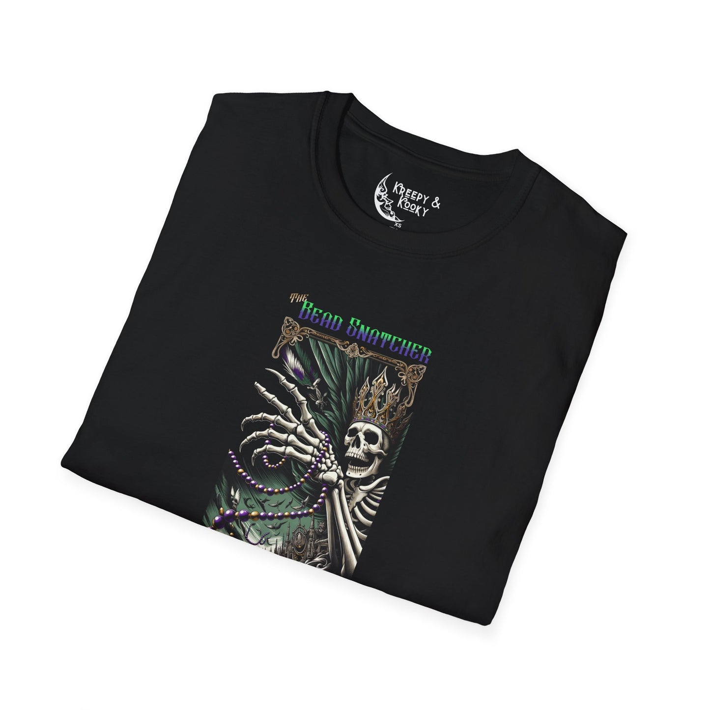 The Bead Snatcher creepy mardi gras Unisex Softstyle T-Shirt