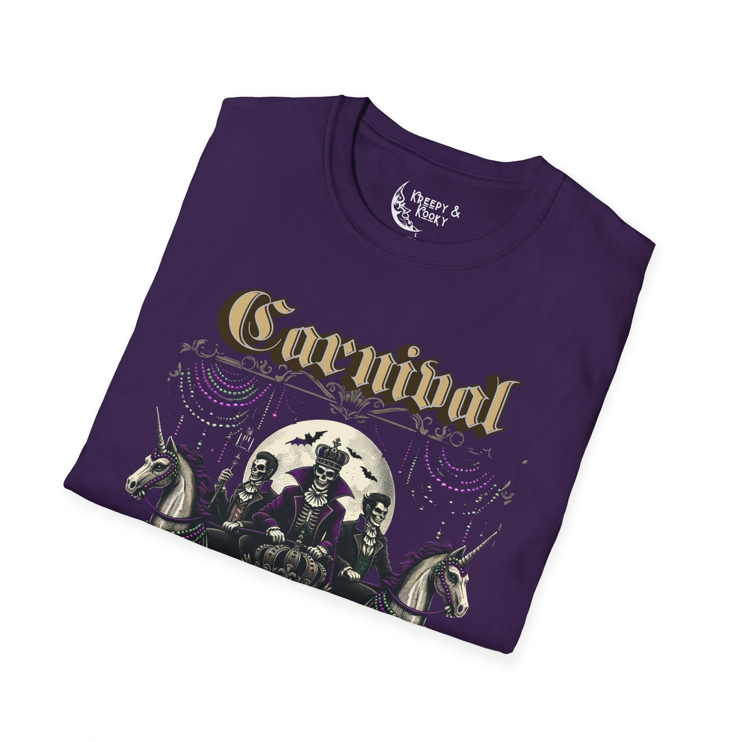 Carnival of the undead creepy mardi gras Unisex Softstyle T-Shirt