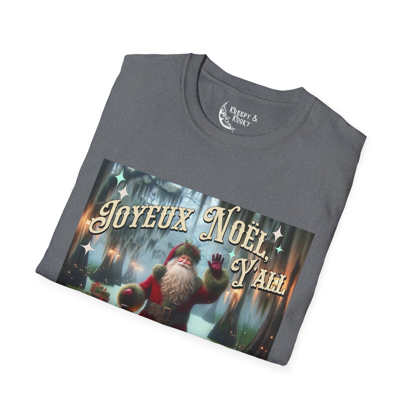 Joyeux Noel Yall Cajun Papa Noel Christmas Unisex Softstyle T-Shirt