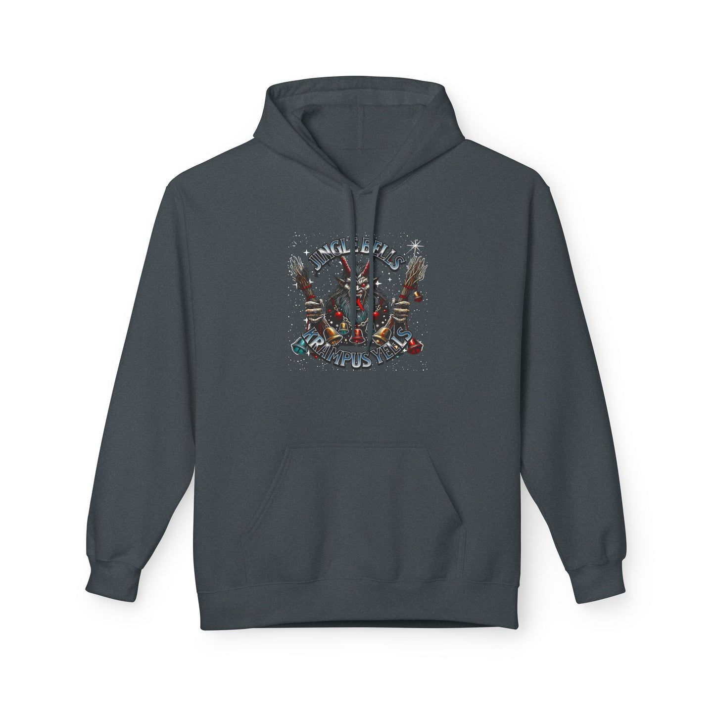 Jingle Bells Krampus Yells Fleece Hoodie