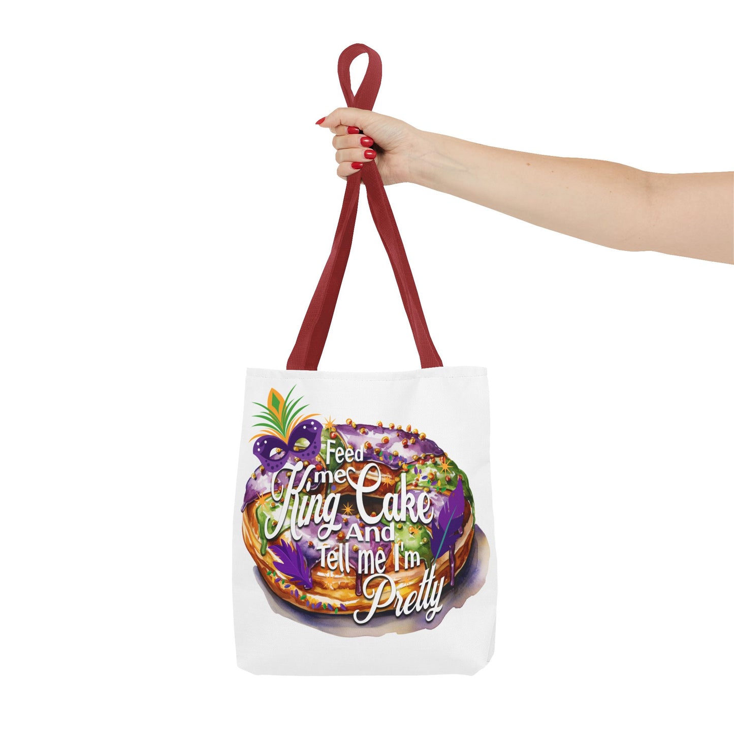 Feed me King Cake tote bag