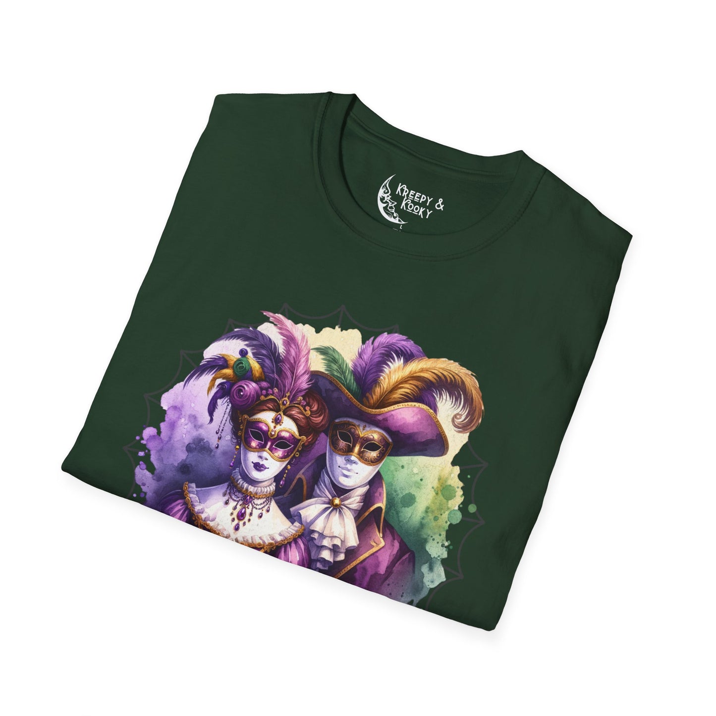 Masquerade of the Macabre creepy mardi gras Unisex Softstyle T-Shirt