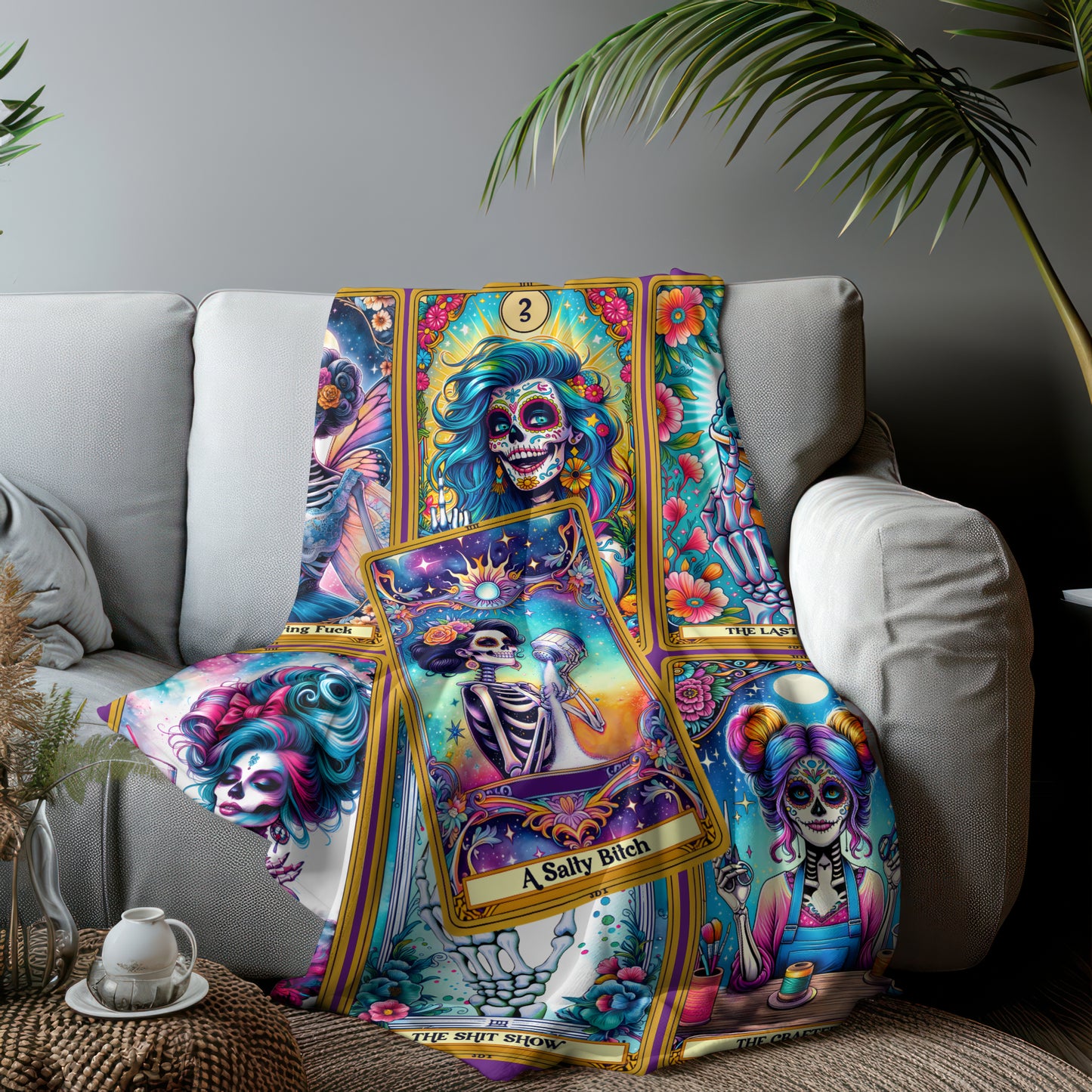 Sarcastic Tarot Sherpa Blanket