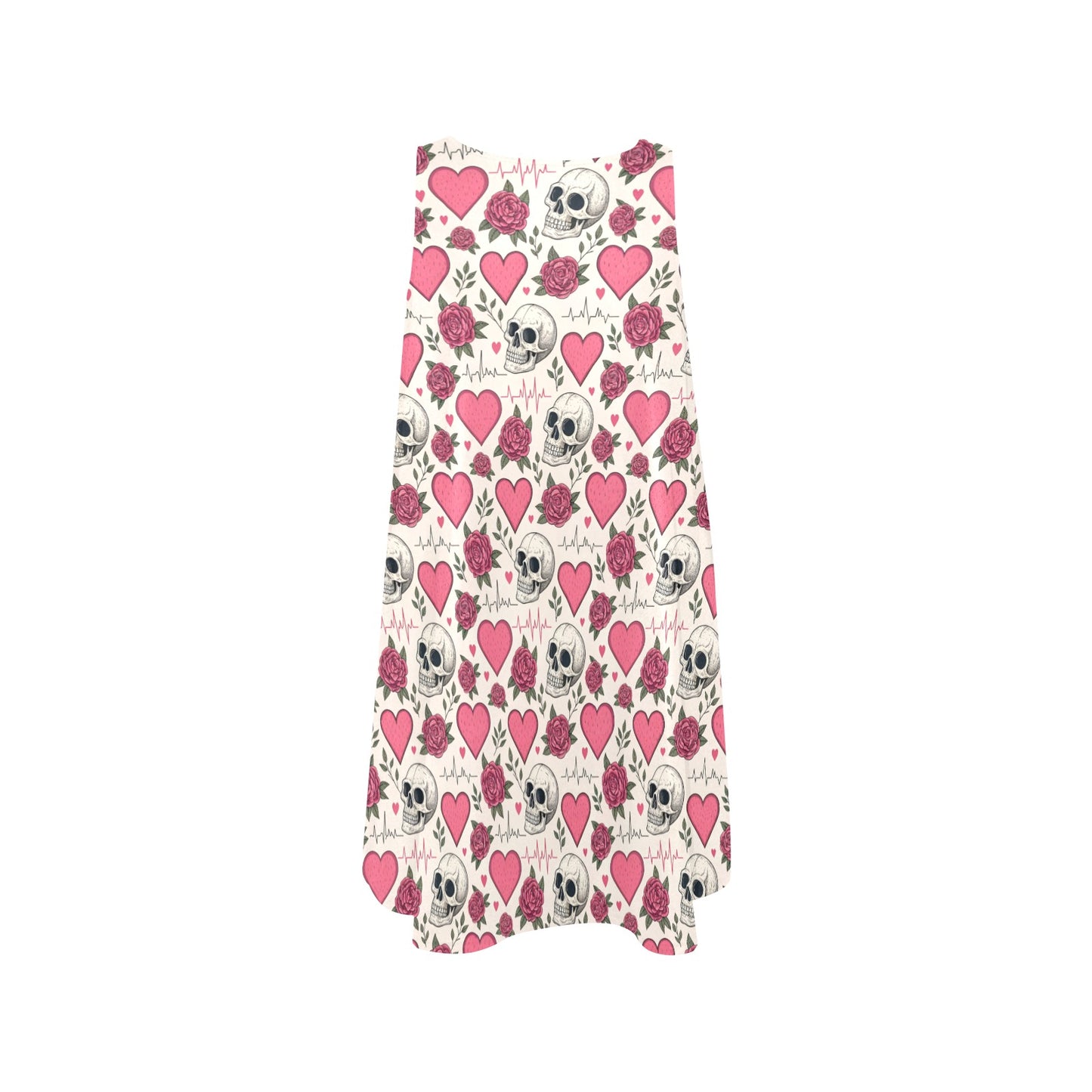 Heart and Skulls Sleeveless Tank Dress