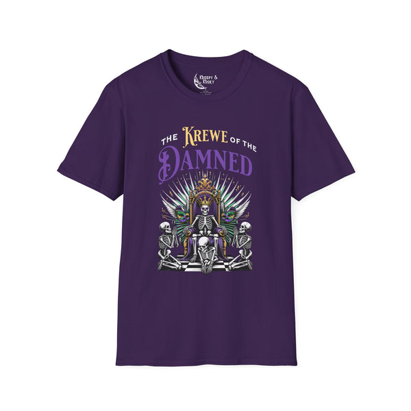 Krewe of the Damned creepy mardi gras Unisex Softstyle T-Shirt