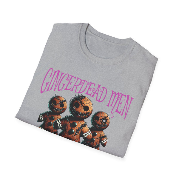 Gingerdead men Christmas spirit scary creepy gingerbread Unisex Softstyle T-Shirt