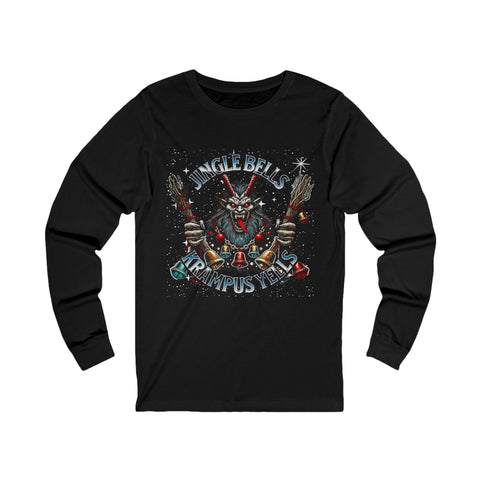 Jingle Bells Krampus Yells Unisex Jersey Long Sleeve Tee