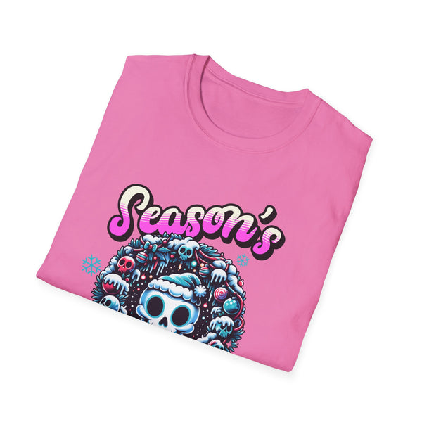 Season's Creepings Skull Wreath Unisex Softstyle T-Shirt