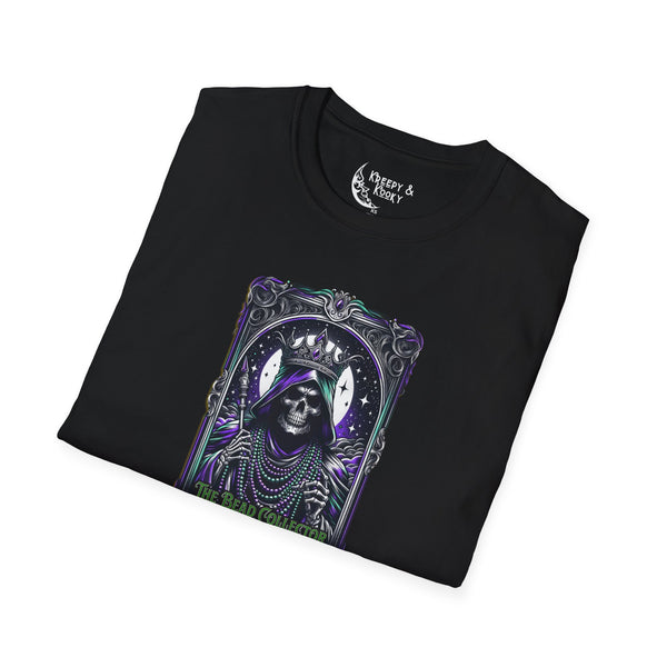 The Bead Collector tarot skeleton creepy mardi gras Unisex Softstyle T-Shirt