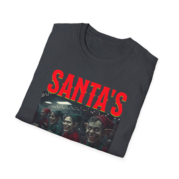 Santa's Nightmare Scary Christmas Elves Unisex Softstyle T-Shirt