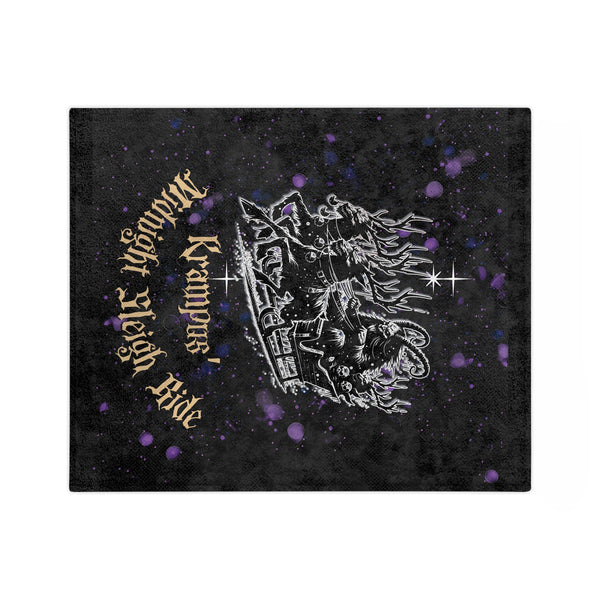 Krampus Midnight Sleigh Rides Velveteen Microfiber Blanket