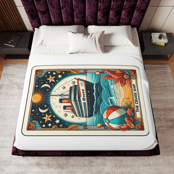 The Cruise Tarot Card Sherpa Blanket