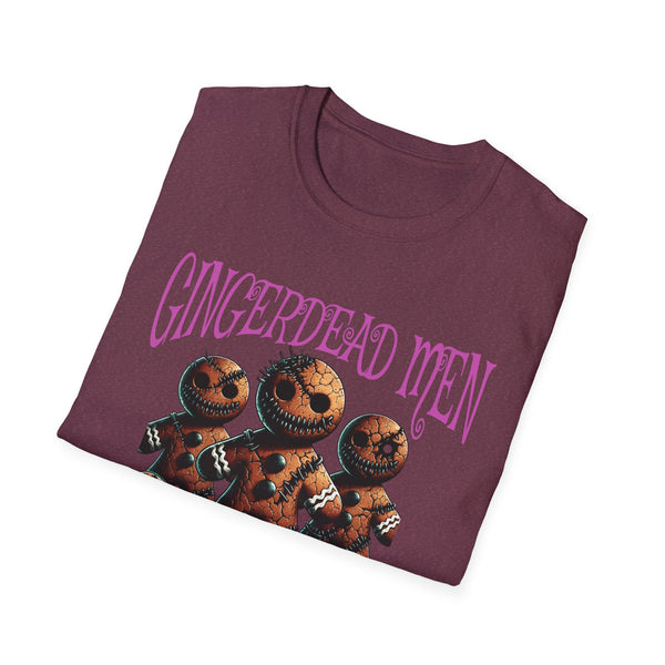 Gingerdead men Christmas spirit scary creepy gingerbread Unisex Softstyle T-Shirt