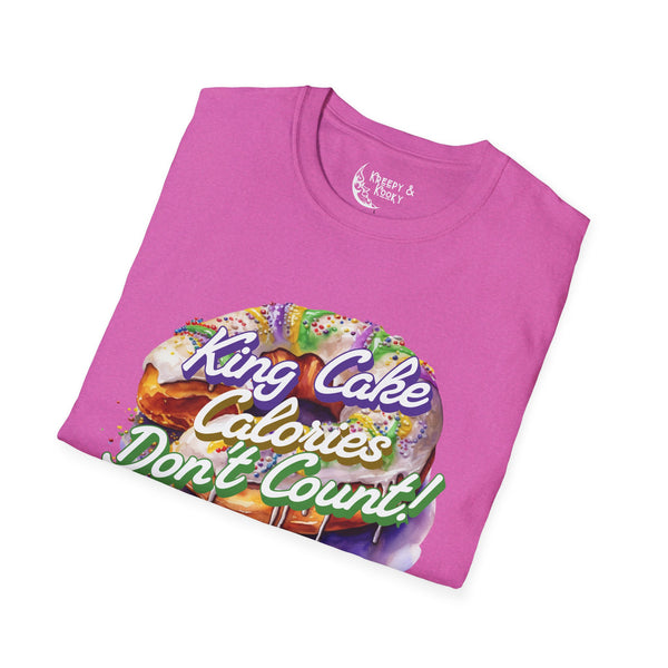 King Cake calories dont count mardi gras Unisex Softstyle T-Shirt