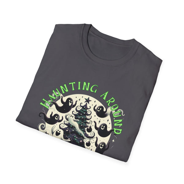 Haunting Around the Christmas Tree spirit scary creepy Unisex Softstyle T-Shirt