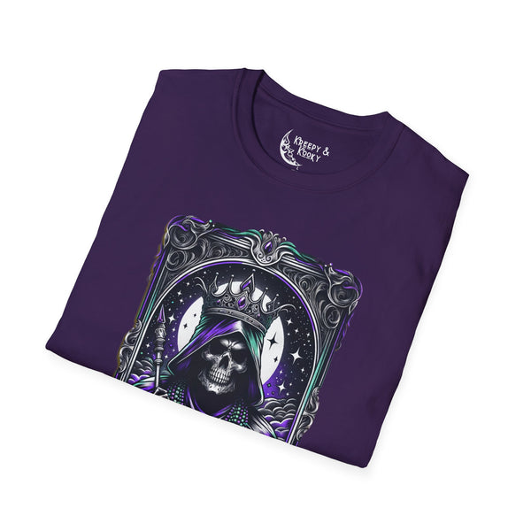 The Bead Collector tarot skeleton creepy mardi gras Unisex Softstyle T-Shirt