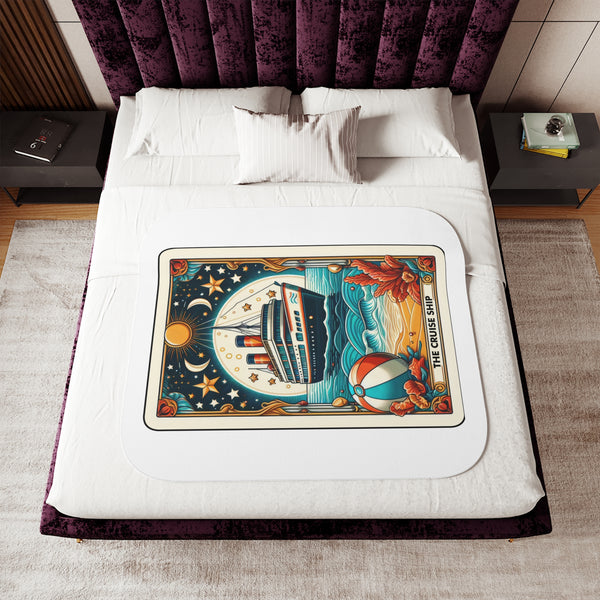 The Cruise Tarot Card Sherpa Blanket