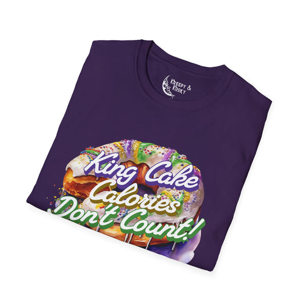 King Cake calories dont count mardi gras Unisex Softstyle T-Shirt