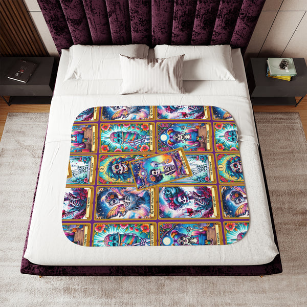 Sarcastic Tarot Sherpa Blanket