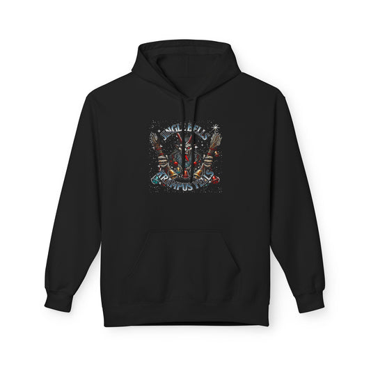 Jingle Bells Krampus Yells Fleece Hoodie