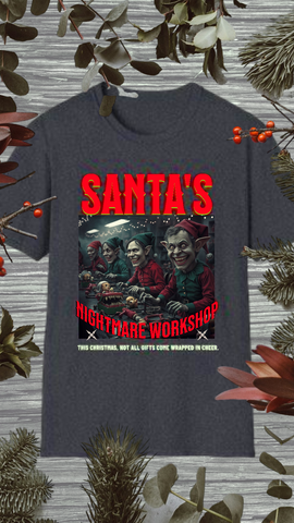 Santa's Nightmare Scary Christmas Elves Unisex Softstyle T-Shirt