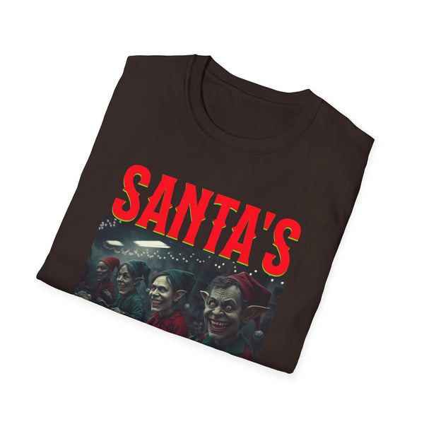 Santa's Nightmare Scary Christmas Elves Unisex Softstyle T-Shirt