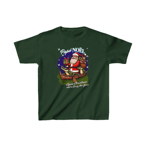 Papa Noel Cajun Christmas Spicy New Year Crew Kids Heavy Cotton™ Tee