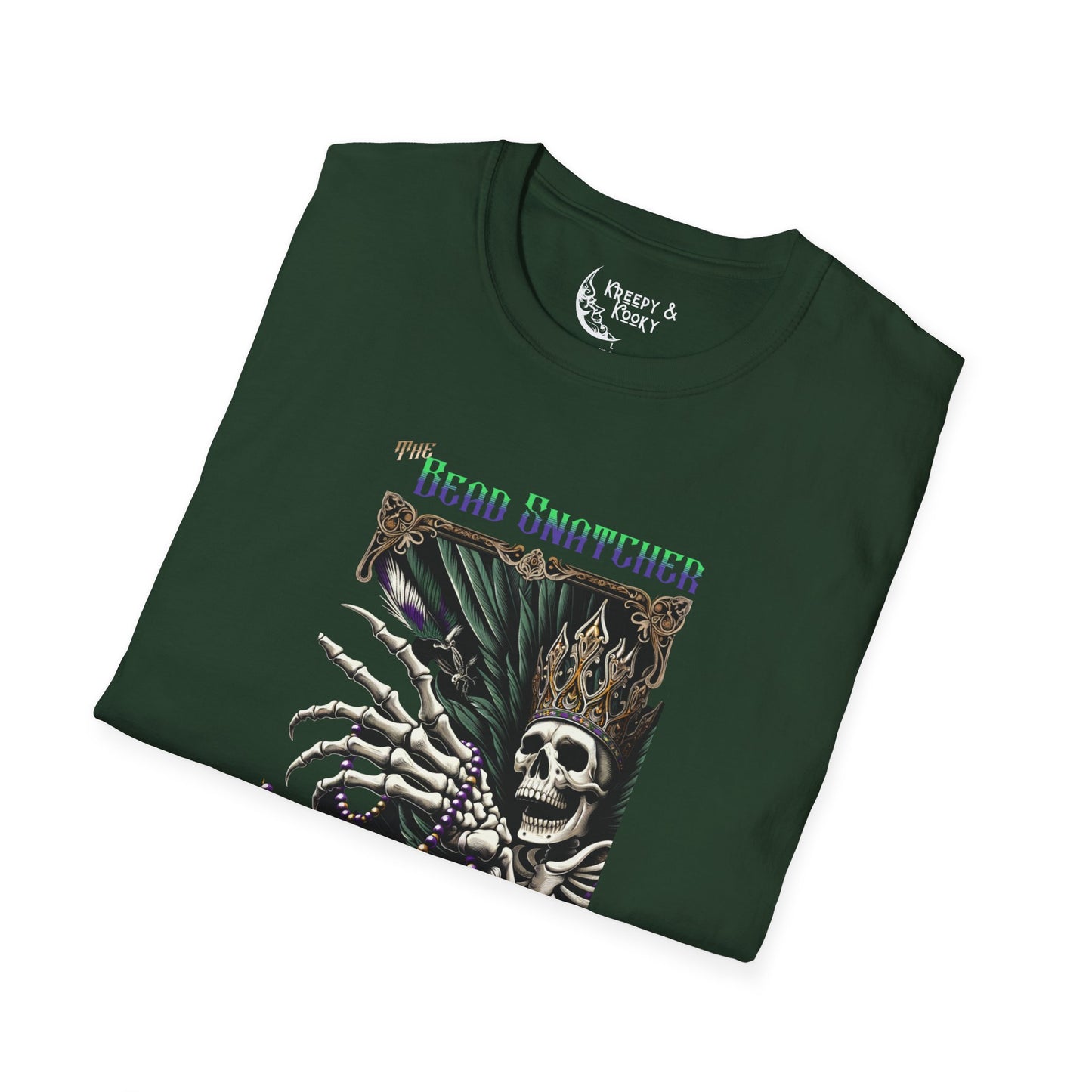 The Bead Snatcher creepy mardi gras Unisex Softstyle T-Shirt