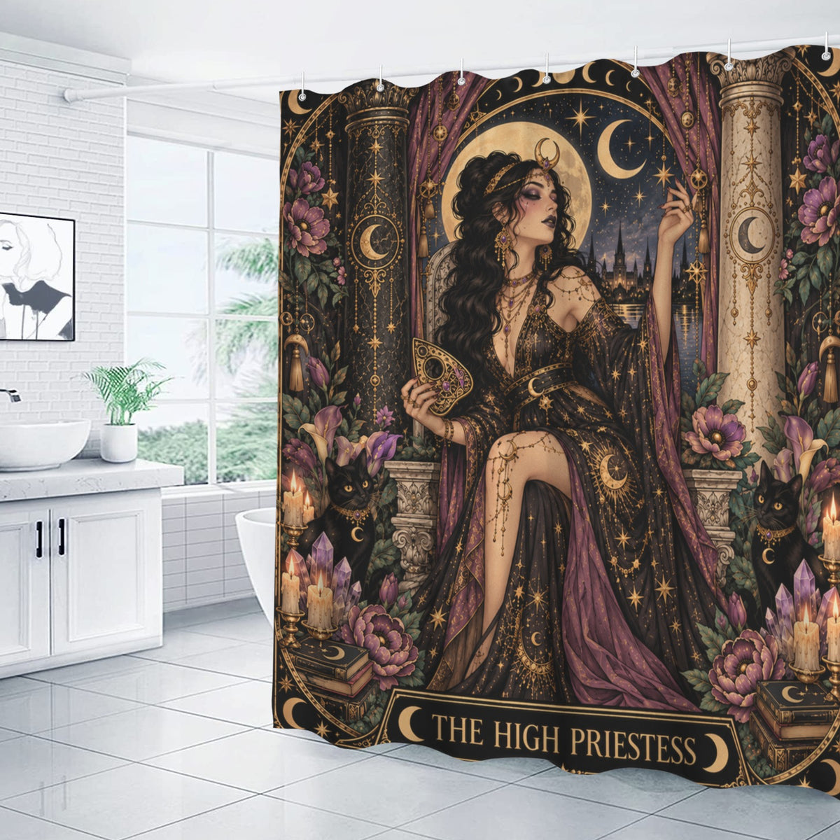 The High Priestess Shower Curtain