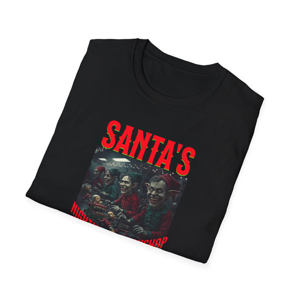 Santa's Nightmare Scary Christmas Elves Unisex Softstyle T-Shirt