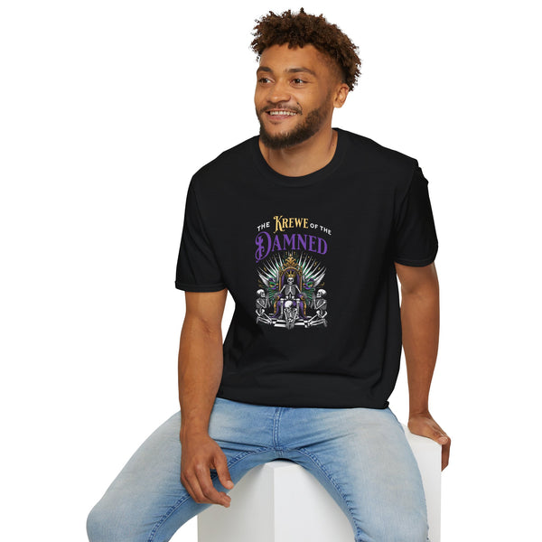 Krewe of the Damned creepy mardi gras Unisex Softstyle T-Shirt