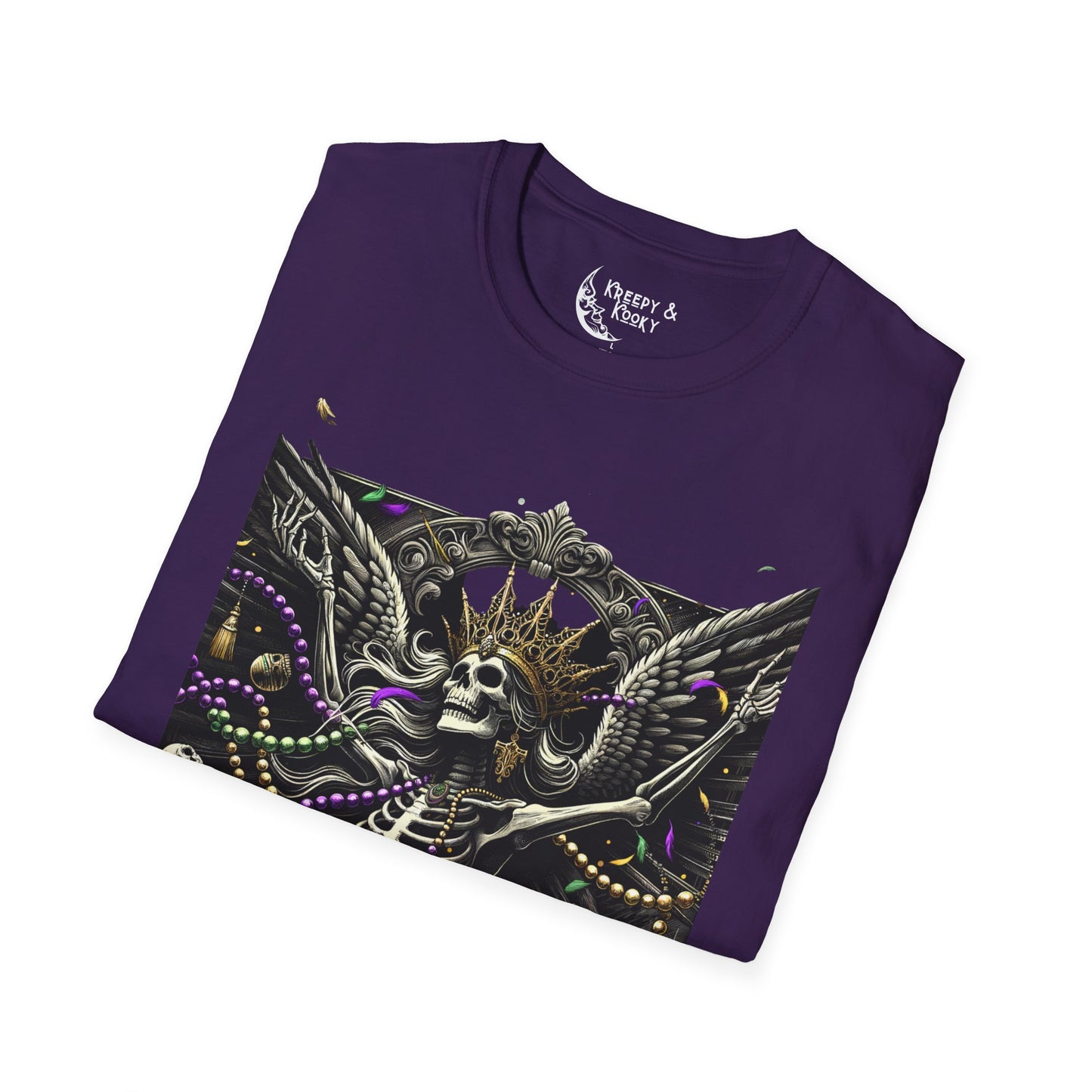 Hex in the City skeleton creepy mardi gras Unisex Softstyle T-Shirt